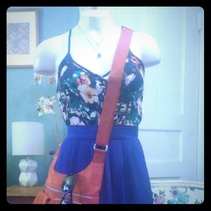Flower Patterned Halter Tank Top